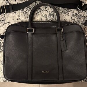 Coach Blue Leather Briefcase